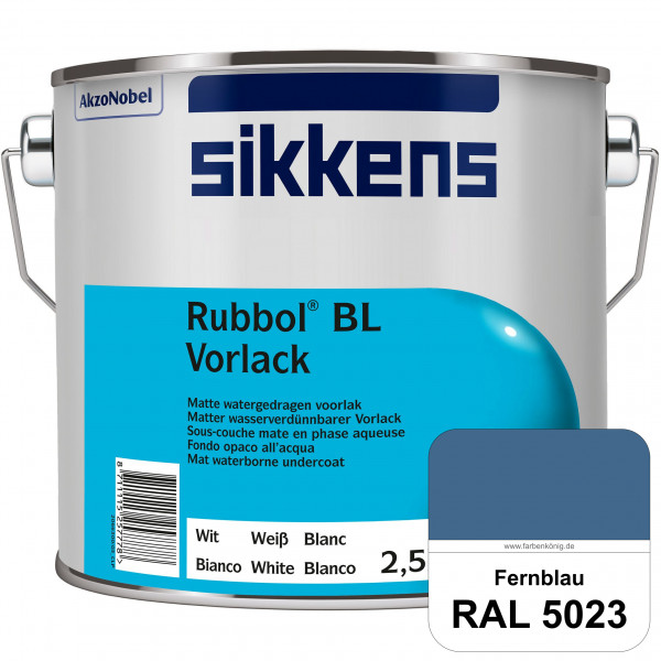 Rubbol BL Vorlack (RAL 5023 Fernblau) Wasserbasierter, matter & umweltschonender Vorlack (innen)
