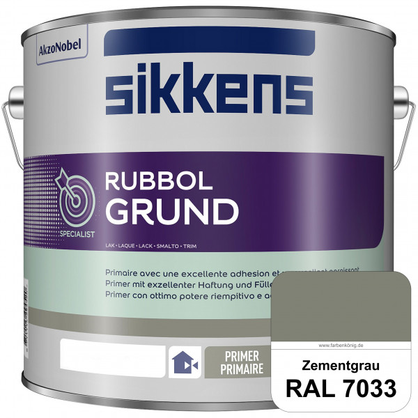 Rubbol Grund (RAL 7033 Zementgrau) Seidenmatte Grund- und Zwischenbeschichtung auf Kunstharzbasis (i