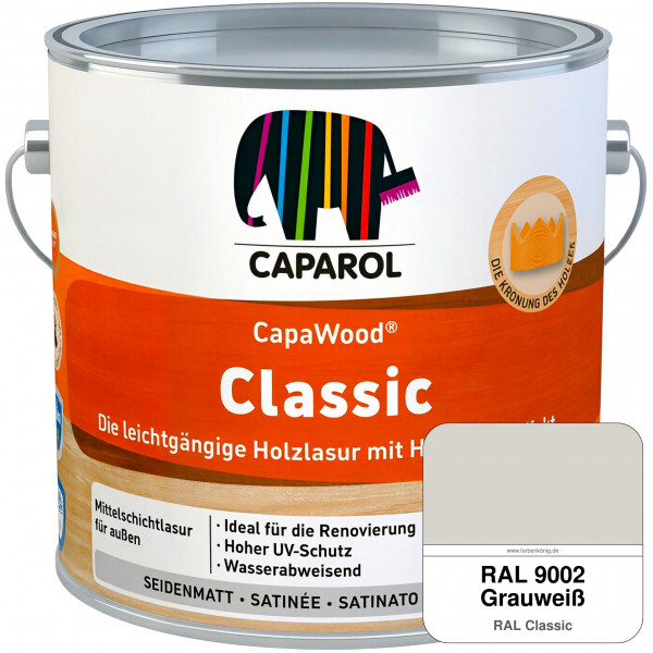 CapaWood Classic (RAL 9002 Grauweiß) - ersetzt Capadur ClassicLasur