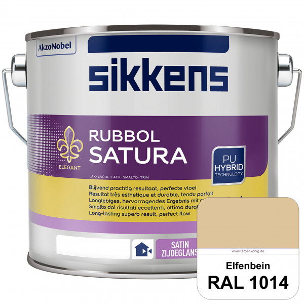 Rubbol Satura (RAL 1014 Elfenbein) seidenglänzender Lack (lösemittelhaltig) innen & außen