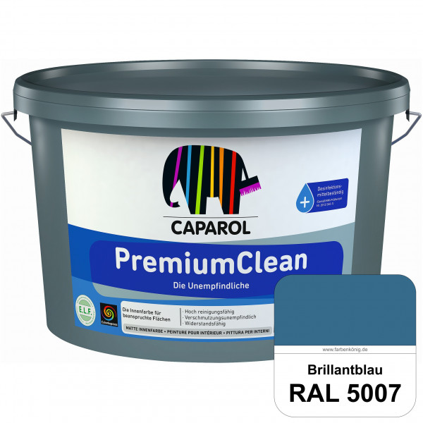 PremiumClean (RAL 5007 Brillantblau) Hoch reinigungsfähige Farbe für beanspruchte Flächen (innen)