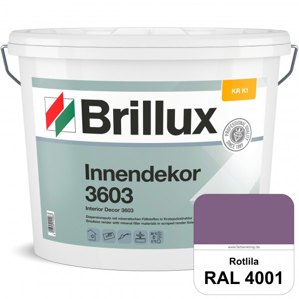 Innendekor ELF KR-K1 3603 (RAL 4001 Rotlila) Kratzputz nach zur Erzielung dekorativer und strapazier
