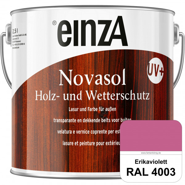 einzA Novasol HW Farbe (RAL 4003 Erikaviolett) Deckender Wetterschutz für außen