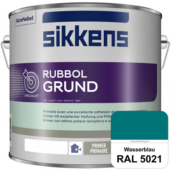 Rubbol Grund (RAL 5021 Wasserblau) Seidenmatte Grund- und Zwischenbeschichtung auf Kunstharzbasis (i