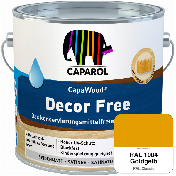 CapaWood® Decor Free (RAL 1004 Goldgelb) - ersetzt Capadur DecorLasur KF