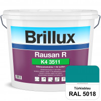 Rausan R K4 3511 (RAL 5018 Türkisblau) Organisch gebundener Rillenputz für wetterbeständige Oberfläc