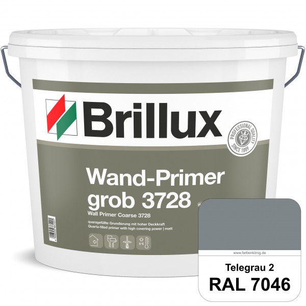 Wand-Primer grob ELF 3728 (RAL 7046 Telegrau 2) quarzgefüllte Spezialgrundierfarbe für Gipskarton, G