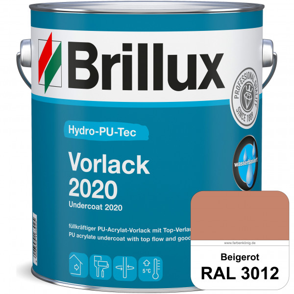 Hydro-PU-Tec Vorlack 2020 (RAL 3012 Beigerot) hochwertiger Vorlack für grundierte bzw. gespachtelten