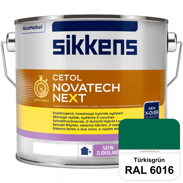 Cetol Novatech neXt (RAL 6016 Türrkisgrün) Schnelltrocknende Hybrid-Lasur mit höchster Wetterbeständ