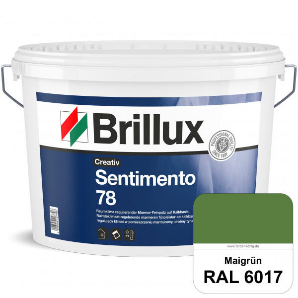 Creativ Sentimento 78 (RAL 6017 Maigrün) Marmor-Feinputz auf Kalkbasis, zur Erzielung matter Oberflä