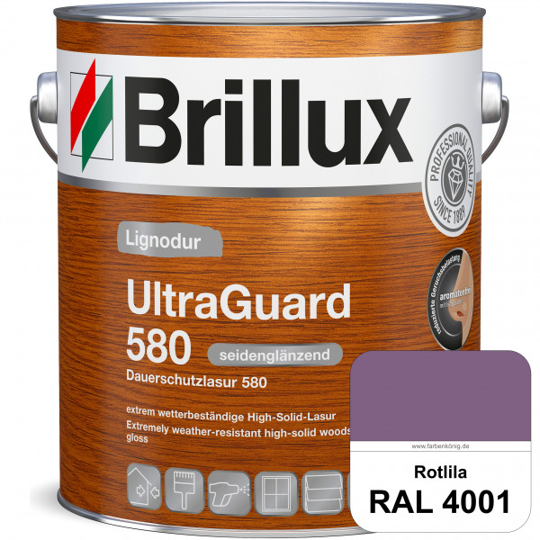 Lignodur UltraGuard 580 (Dauerschutzlasur 580) RAL 4001 Rotlila