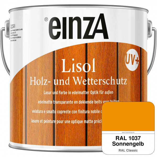 einzA Lisol Holz- und Wetterschutz Lasur und Farbe (RAL 1037 Sonnengelb)