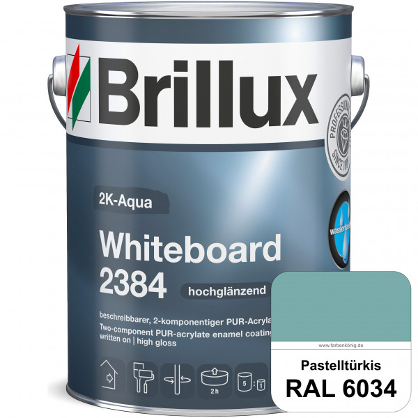 2K-Aqua Whiteboard 2384 (RAL 6034 Pastelltürkis) Zur Erstellung von Whiteboardflächen für die Beschr