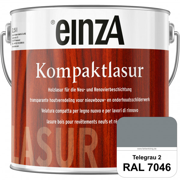 einzA Kompaktlasur (RAL 7046 Telegrau 2) Lasuranstrich für den Neu- und Renovieranstrich