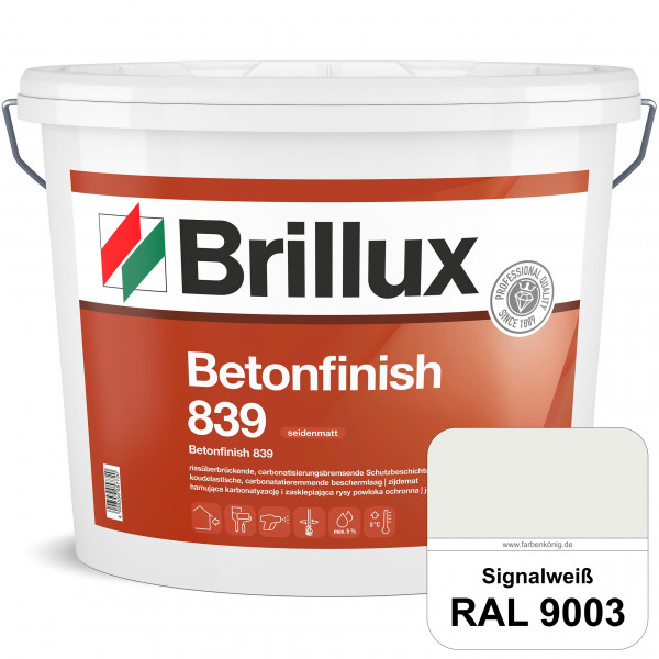Betonfinish 839 (RAL 9003 Signalweiß) elastische Beschichtung zum Schutz rissgefährdeter Betonbautei