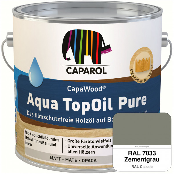 CapaWood® AquaTopOil Pure (RAL 7033 Zementgrau) - ersetzt CapaGreen Holz-Öl Aqua