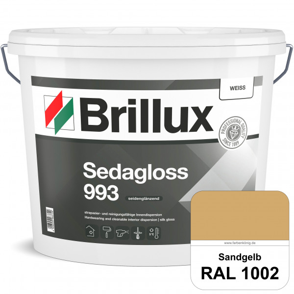 Sedagloss 993 (RAL 1002 Sandgelb) seidenglänzende Innendispersion für hoch strapazierfähige & gut re