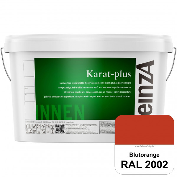einzA Karat-plus (RAL 2002 Blutorange) Innenwandfarbe mit herausragenden Produkteigenschaften
