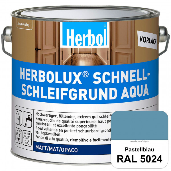 Schnellschleifgrund Aqua (RAL 5024 Pastellblau) wasserverdünnbarer Vorlack mit hervorragender Schlei