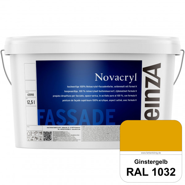 einzA Novacryl (RAL 1032 Ginstergelb) Reinacrylat-Fassadenfarbe, seidenmatt