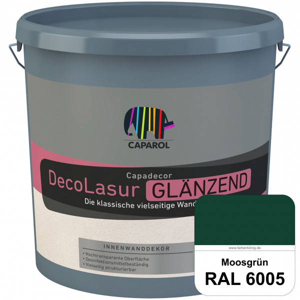 Capadecor DecoLasur Glänzend (RAL 6005 Moosgrün) Glänzende Lasurfarbe auf Dispersionsbasis (innen)