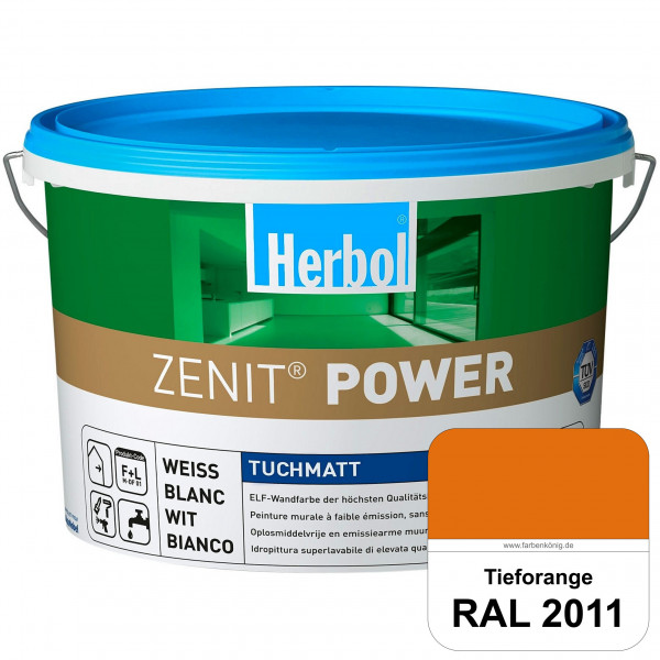 Herbol Zenit Power (RAL 2011 Tieforange) Superdeckende ELF-Wandfarbe