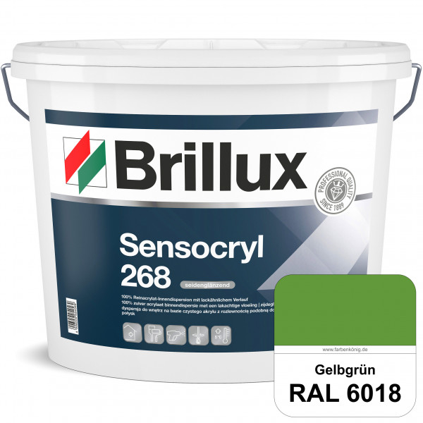 Sensocryl ELF 268 (RAL 6018 Gelbgrün) hochwertige seidenglänzende & strapazierfähige Reinacrylat-Inn