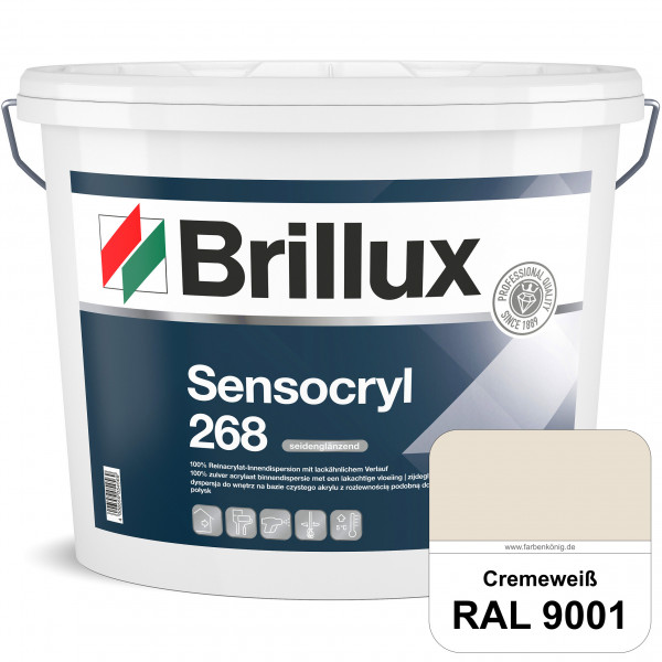 Sensocryl ELF 268 (RAL 9001 Cremeweiß) hochwertige seidenglänzende & strapazierfähige Reinacrylat-In