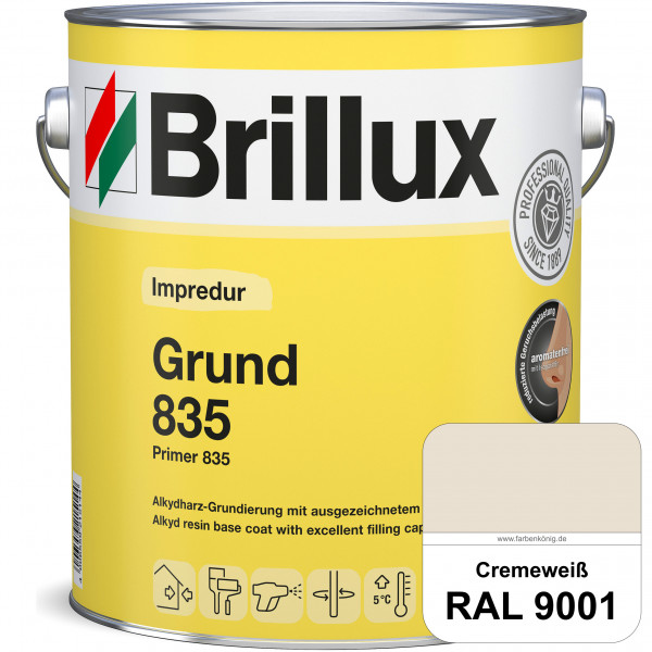 Impredur Grund 835 (RAL 9001 Cremeweiß) Grundierung für Laub- und Nadelholz wie Fenstern, Türen etc.