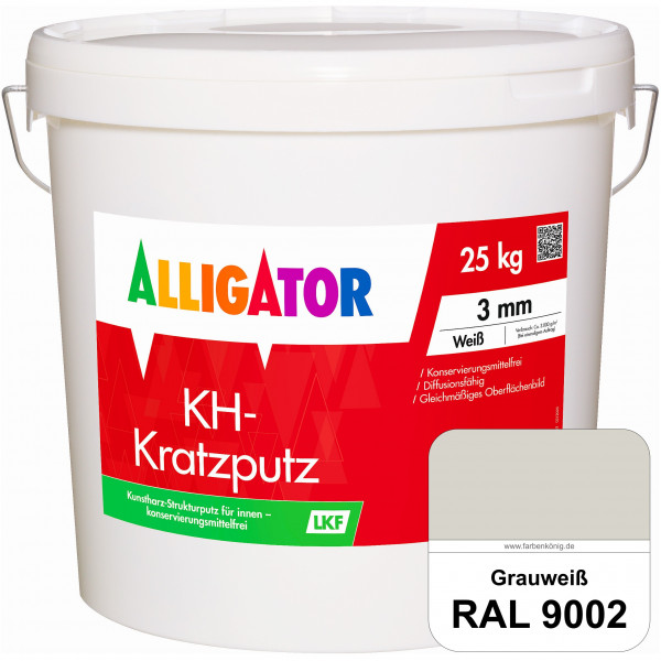 KH-Kratzputz LEF 2 mm (RAL 9002 Grauweiß)