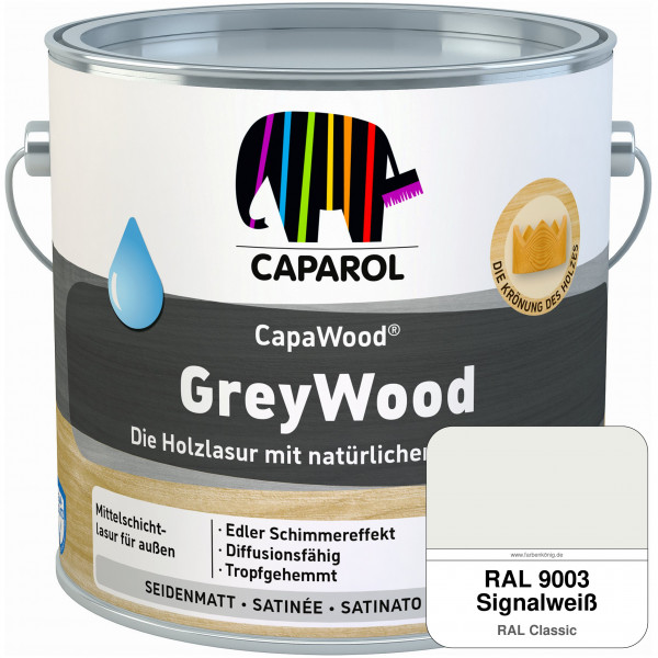 CapaWood® GreyWood (RAL 9003 Signalweiß) - ersetzt Capadur GreyWood