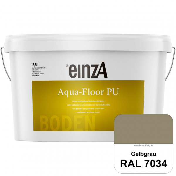 einzA Aqua-Floor PU (RAL 7034 Gelbgrau) seidenglänzender Acryl-PU-Bodenbeschichtung