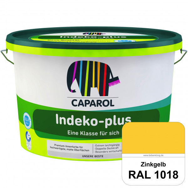 Indeko-plus (RAL 1018 Zinkgelb) doppeldeckende matte & hochwertige Innenfarbe