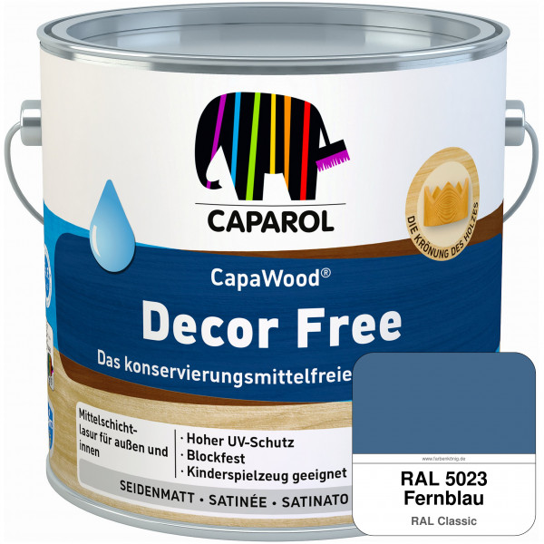 CapaWood® Decor Free (RAL 5023 Fernblau) - ersetzt Capadur DecorLasur KF