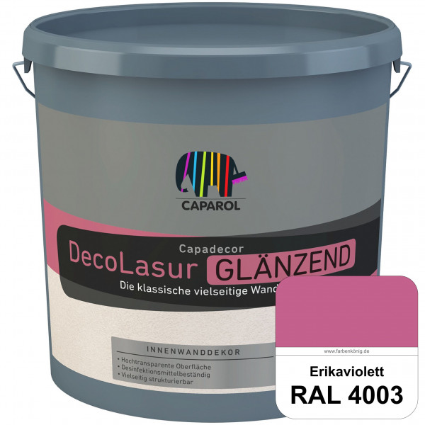Capadecor DecoLasur Glänzend (RAL 4003 Erikaviolett) Glänzende Lasurfarbe auf Dispersionsbasis (inne