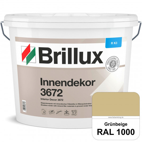 Innendekor ELF R-K3 3672 (RAL 1000 Grünbeige) Kratzputz zur Erzielung dekorativer und strapazierfähi
