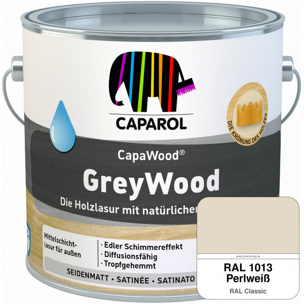 CapaWood® GreyWood (RAL 1013 Perlweiß) - ersetzt Capadur GreyWood