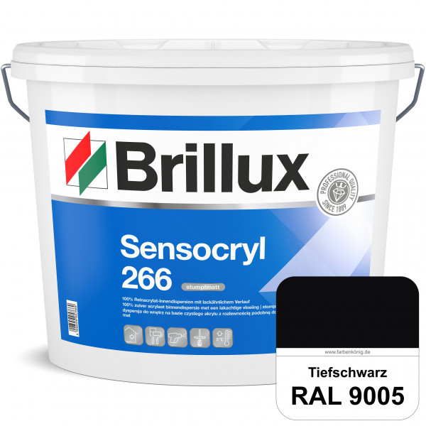 Sensocryl ELF 266 (RAL 9005 Tiefschwarz) stumpfmatte hochwertige Reinacrylat-Innendispersion für Art