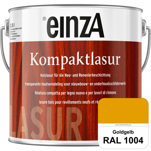einzA Kompaktlasur (RAL 1004 Goldgelb) Lasuranstrich für den Neu- und Renovieranstrich