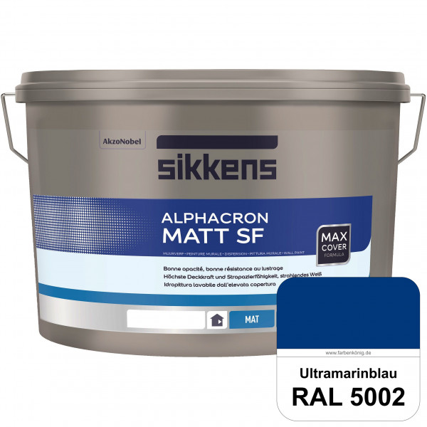 Alphacron Matt SF (RAL 5002 Ultramarinblau) stumpfmatte & hochwertige Premium-Wandfarbe (innen)
