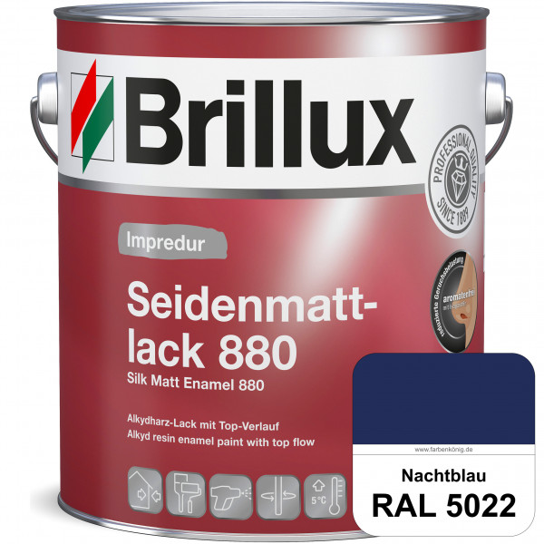 Impredur Seidenmattlack 880 (RAL 5022 Nachtblau) für Holz- oder Metallflächen innen & außen