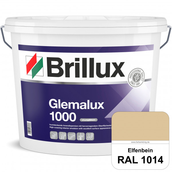 Glemalux ELF 1000 (RAL 1014 Elfenbein) matte und hochdeckende Innenfarbe für perfekte Oberflächen
