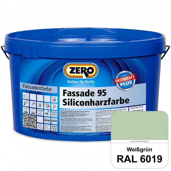 Fassade 95 Siliconharzfarbe (RAL 6019 Weißgrün)