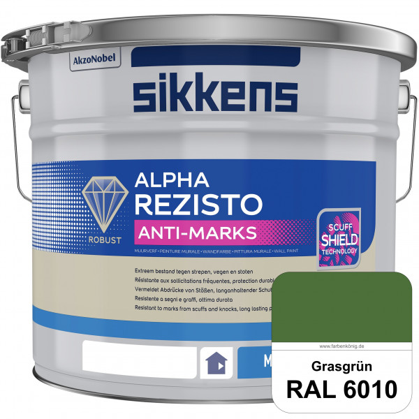 Alpha Rezisto Anti-Marks (RAL 6010 Grasgrün) Extrem widerstandsfähige Innenwandfarbe