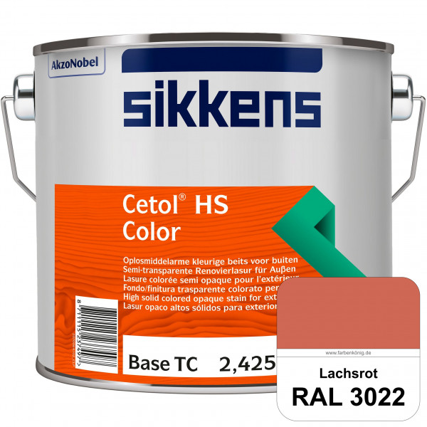 Cetol HS Color (RAL 3022 Lachsrot) Dekorative semi-transparente Lasur (lösemittelhaltig) für außen.