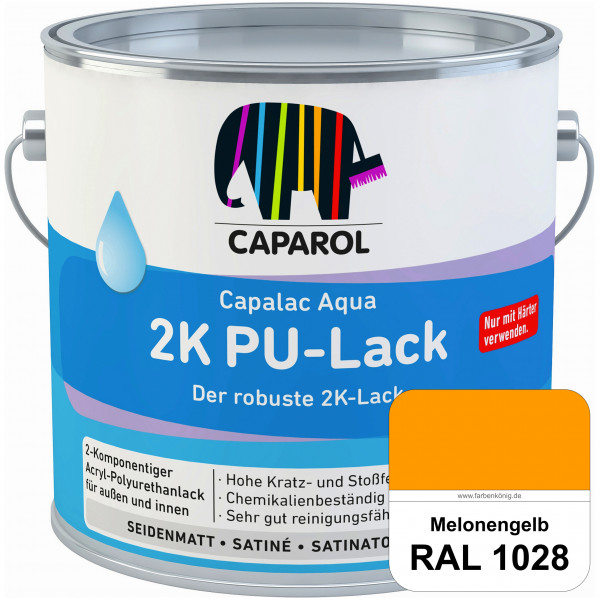 Capalac Aqua 2K PU-Lack (RAL 1028 Melonengelb) chemisch und mechanisch widerstandsfähige Lackierunge