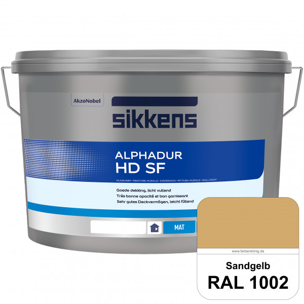 Alphadur HD SF (RAL 1002 Sandgelb) matte hochdeckende waschbeständige Innenwandfarbe