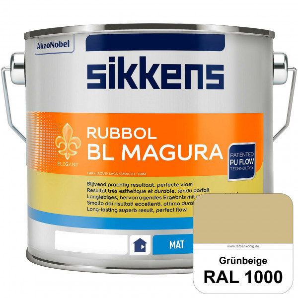 Rubbol BL Magura (RAL 1000 Grünbeige) matter PU-Lack (wasserbasiert) innen & außen