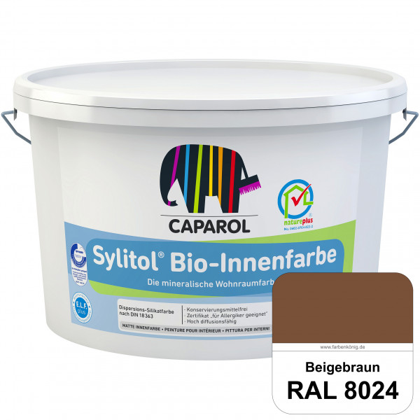 Sylitol® Bio-Innenfarbe (RAL 8024 Beigebraun) Innenfarbe auf Silikatbasis  für Allergiker