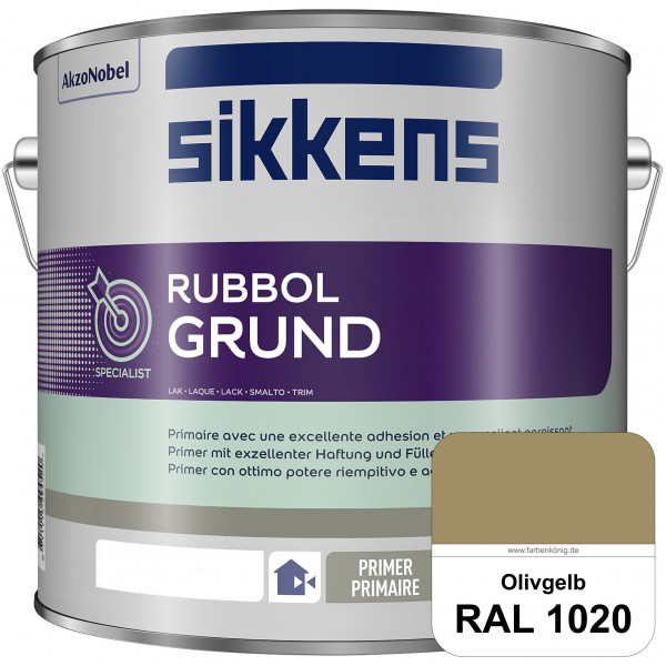 Rubbol Grund (RAL 1020 Olivgelb) Seidenmatte Grund- und Zwischenbeschichtung auf Kunstharzbasis (inn